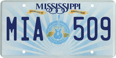 MS license plate MIA509