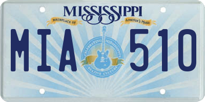 MS license plate MIA510