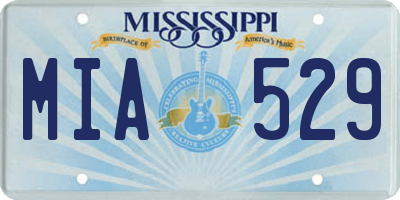 MS license plate MIA529