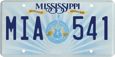 MS license plate MIA541