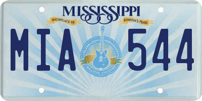 MS license plate MIA544