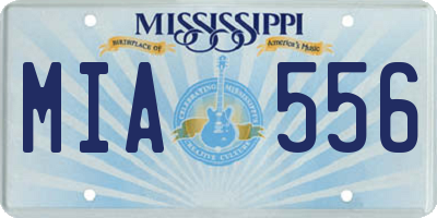 MS license plate MIA556