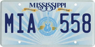 MS license plate MIA558