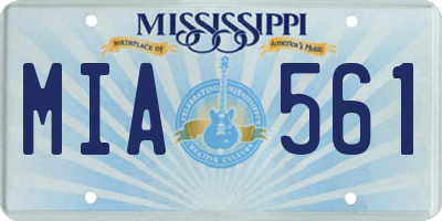 MS license plate MIA561