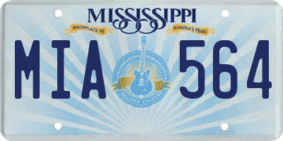 MS license plate MIA564