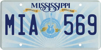 MS license plate MIA569