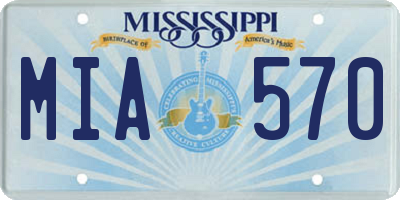 MS license plate MIA570