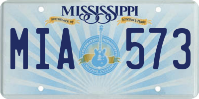 MS license plate MIA573