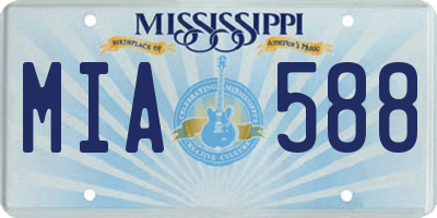 MS license plate MIA588