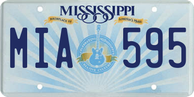 MS license plate MIA595