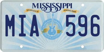 MS license plate MIA596