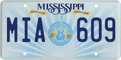 MS license plate MIA609