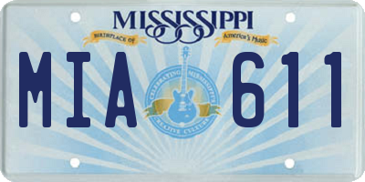 MS license plate MIA611