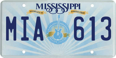 MS license plate MIA613