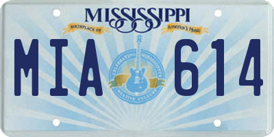 MS license plate MIA614