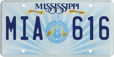 MS license plate MIA616