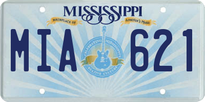 MS license plate MIA621