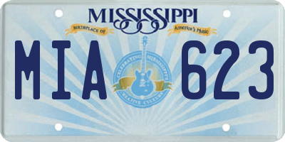 MS license plate MIA623