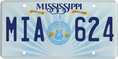 MS license plate MIA624