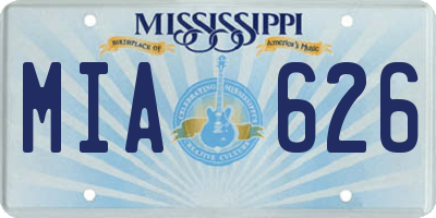 MS license plate MIA626
