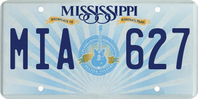 MS license plate MIA627