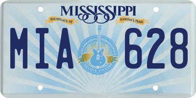 MS license plate MIA628
