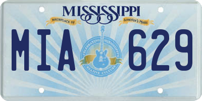 MS license plate MIA629