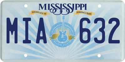 MS license plate MIA632
