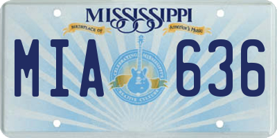 MS license plate MIA636