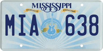 MS license plate MIA638