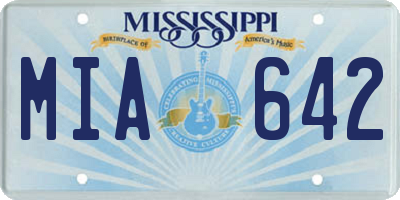 MS license plate MIA642