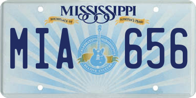 MS license plate MIA656