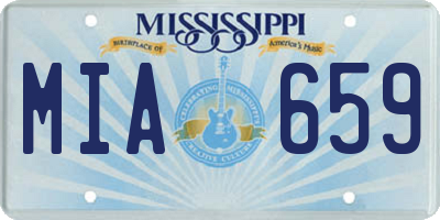 MS license plate MIA659