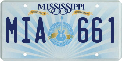 MS license plate MIA661
