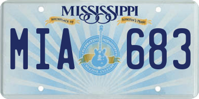 MS license plate MIA683