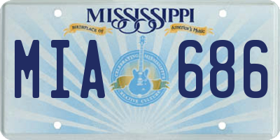 MS license plate MIA686