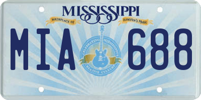 MS license plate MIA688