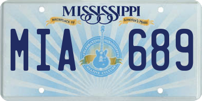MS license plate MIA689