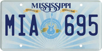 MS license plate MIA695