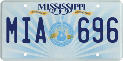MS license plate MIA696