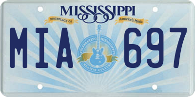 MS license plate MIA697