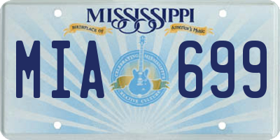 MS license plate MIA699