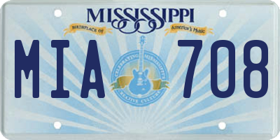 MS license plate MIA708