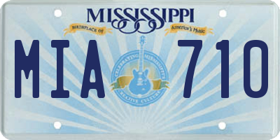 MS license plate MIA710