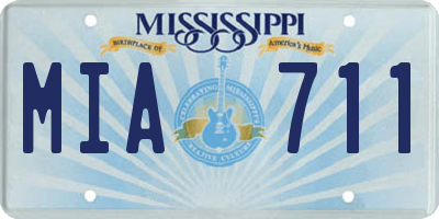 MS license plate MIA711
