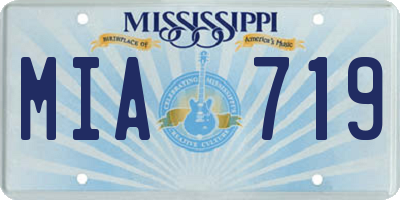 MS license plate MIA719