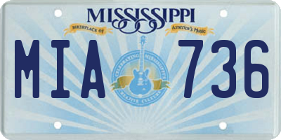 MS license plate MIA736
