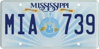 MS license plate MIA739