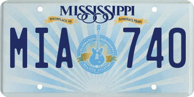 MS license plate MIA740