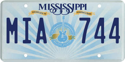 MS license plate MIA744